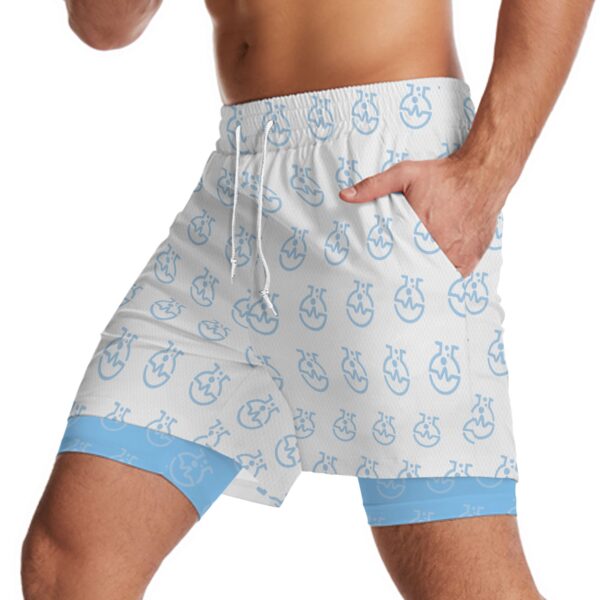 3D Children Double Layer Running Shorts
