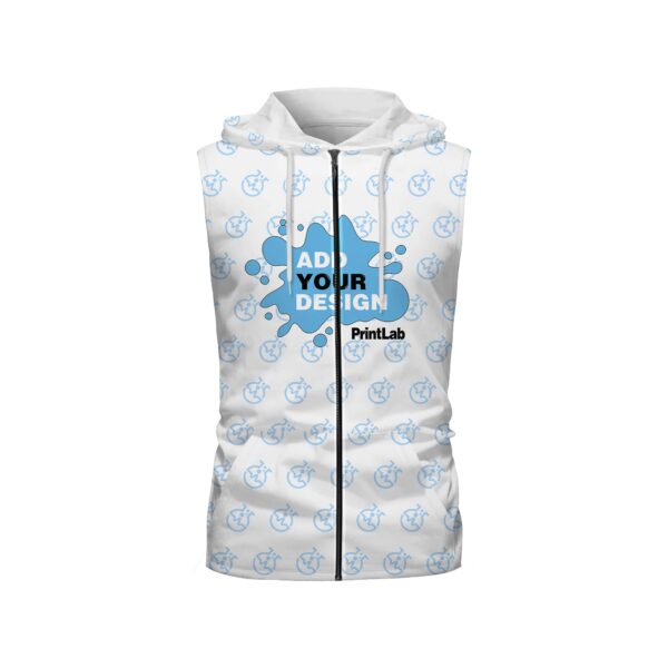 3D Sleeveless Zipper Hoodie