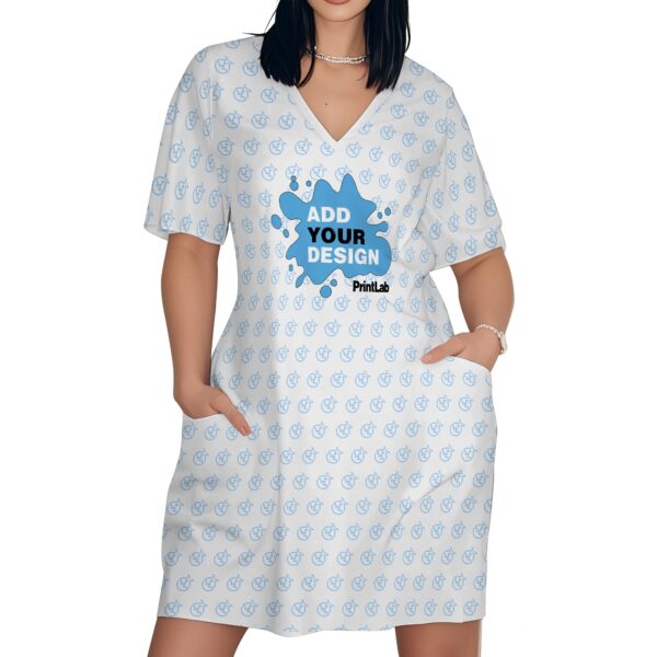 3D V-Neck Dress