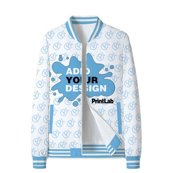 3D Zipper Baseball Jacket