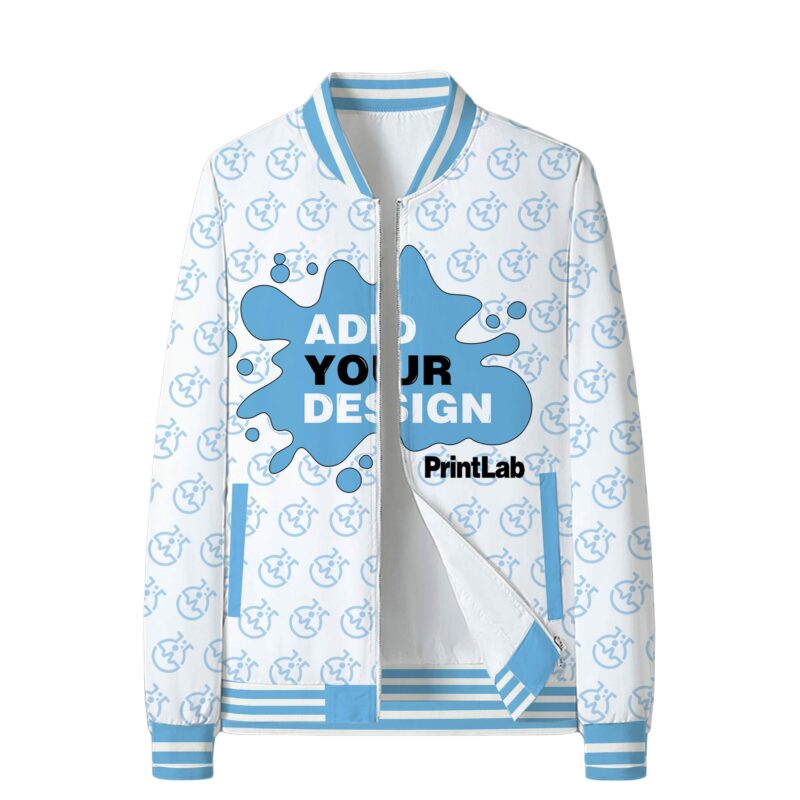 3D Zipper Baseball Jacket